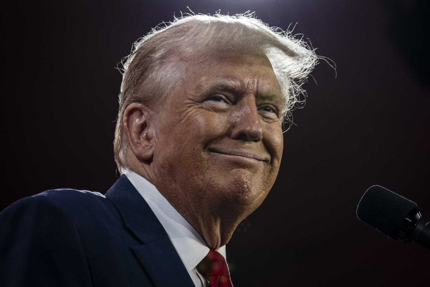 WASHINGTON, DC - JUNE 22: Former U.S. President Donald Trump speaks at the Faith &amp; Freedom Coalition's Road to Majority Policy Conference at the Washington Hilton on June 22, 2024 in Washington, DC. The conservative Christian group is hosting a series of congressional members and political candidates to speak on the upcoming 2024 elections. (Photo by Samuel Corum/Getty Images)