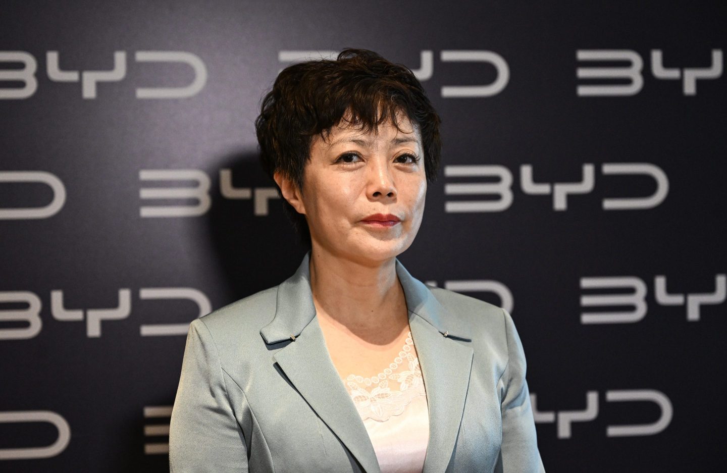 An image of BYD executive vice president Stella Li.