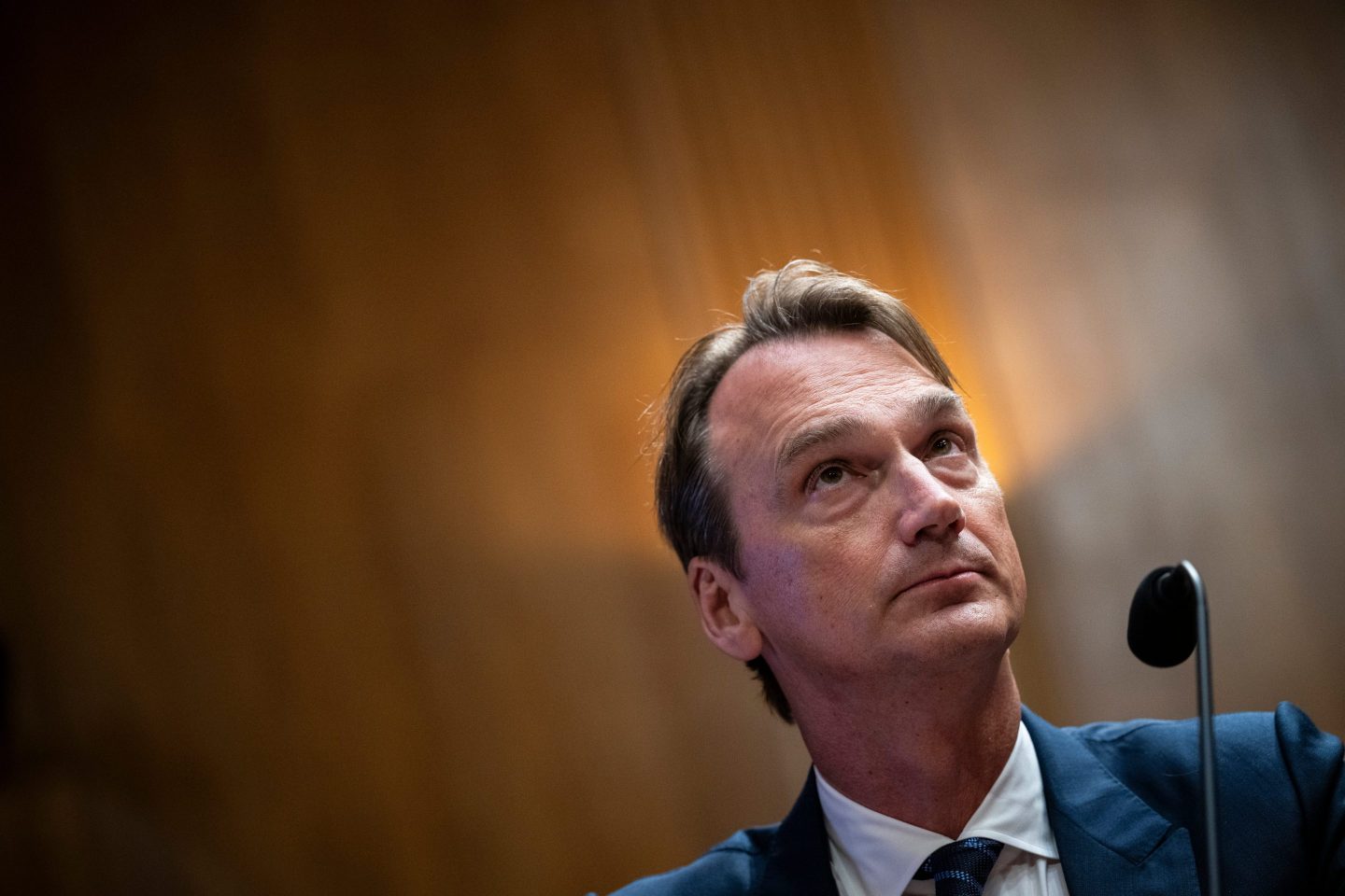 Cameron Fowler, chief executive officer of Early Warning Services, during a Senate hearing on July 23, 2024. Fowler has become an advocate for personal responsibility in the use of peer-to-peer payment processors.