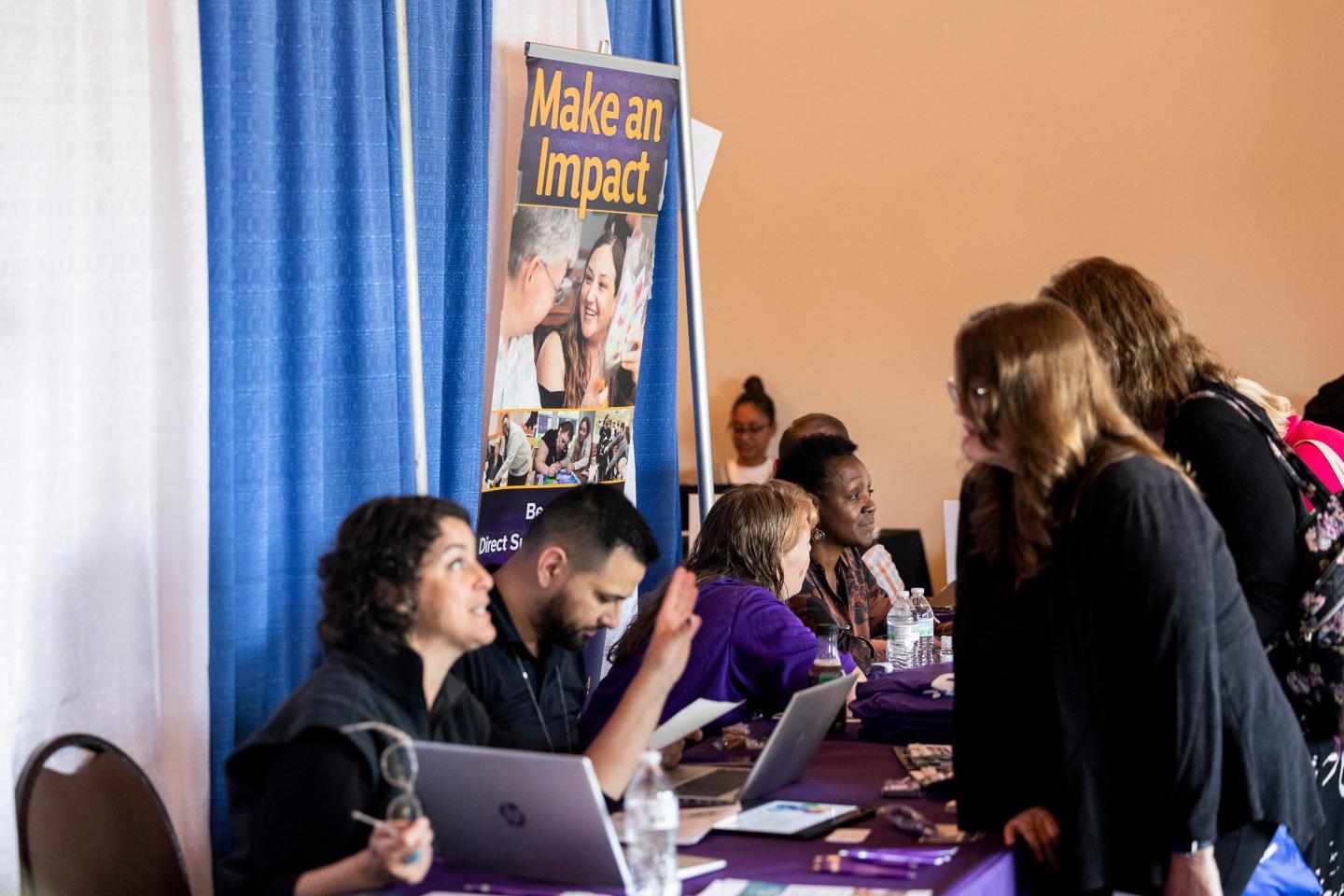 people at a job fair