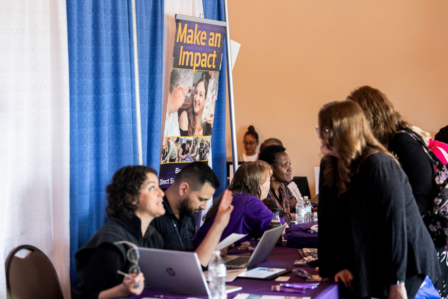 people at a job fair