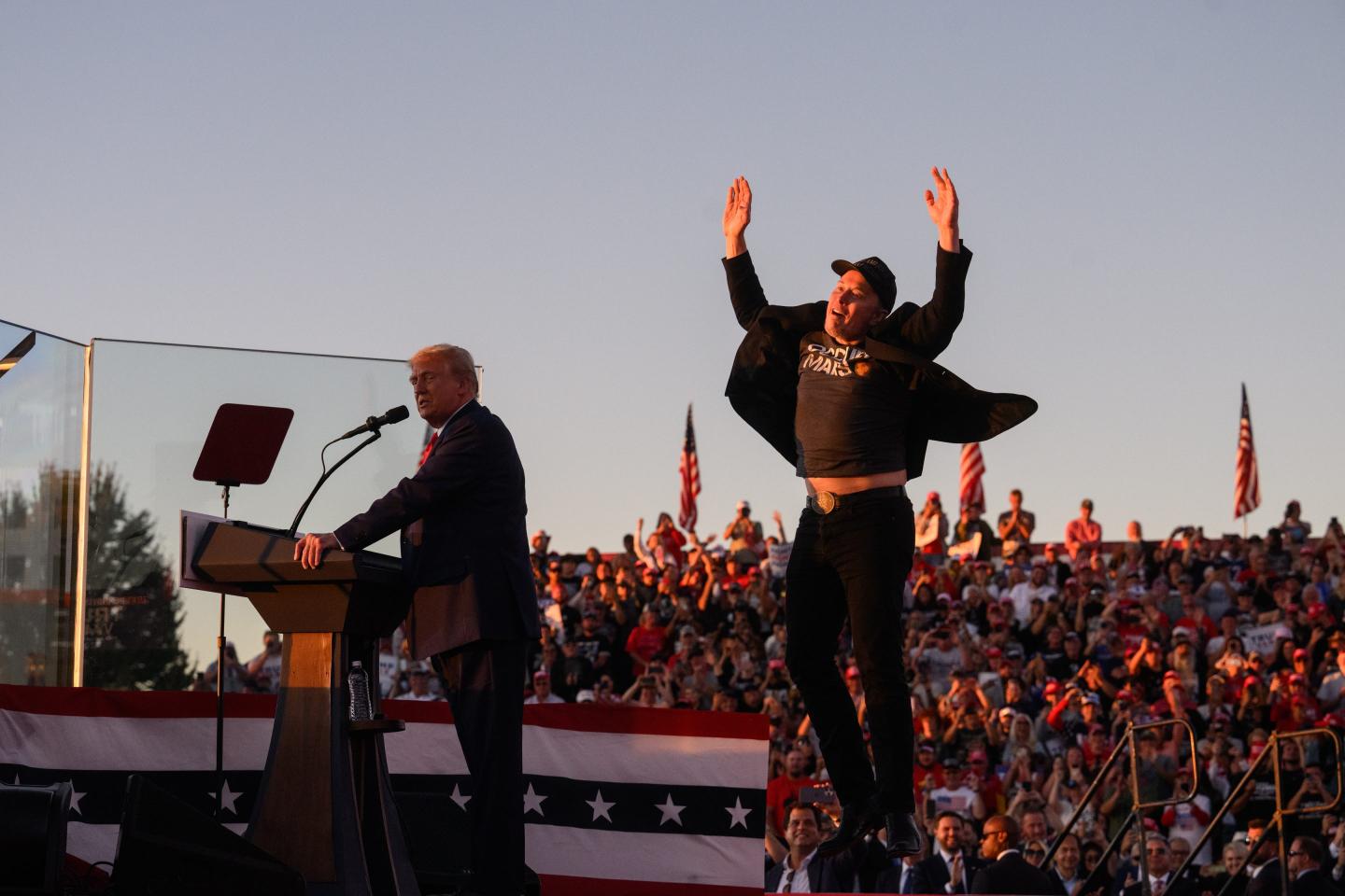 Elon Musk has donated $75 million to get Trump elected.