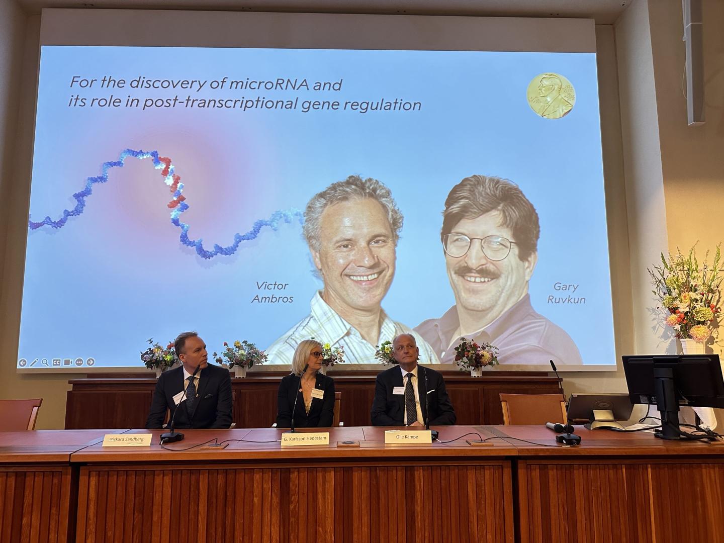 Nobel Prize in medicine awarded to 2 U.S. scientists who discovered microRNA, which regulates gene activity