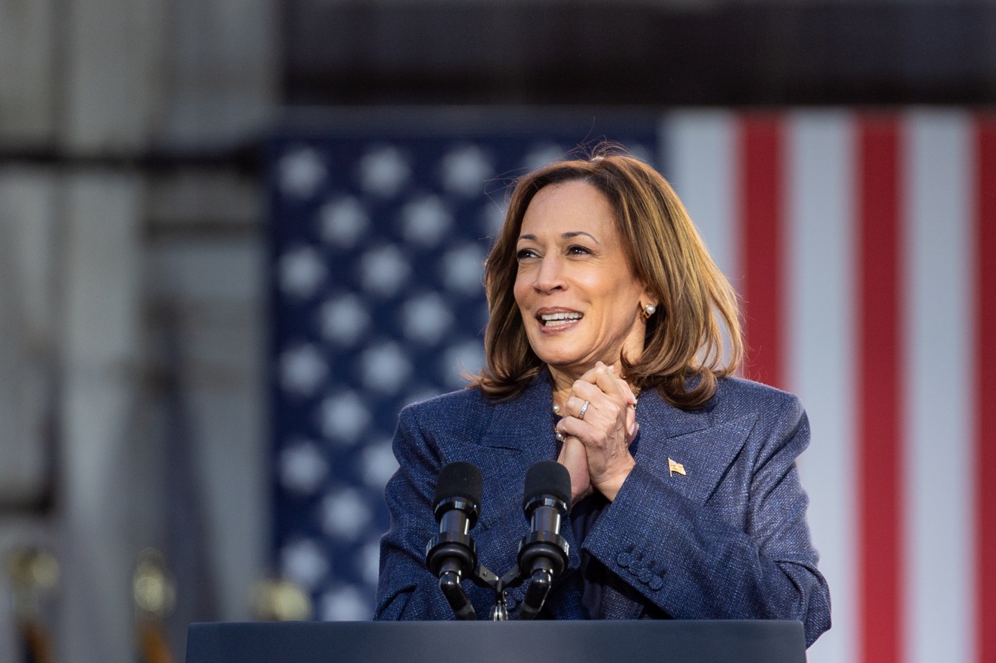 Vice President and Democratic candidate for President of the United States Kamala Harris