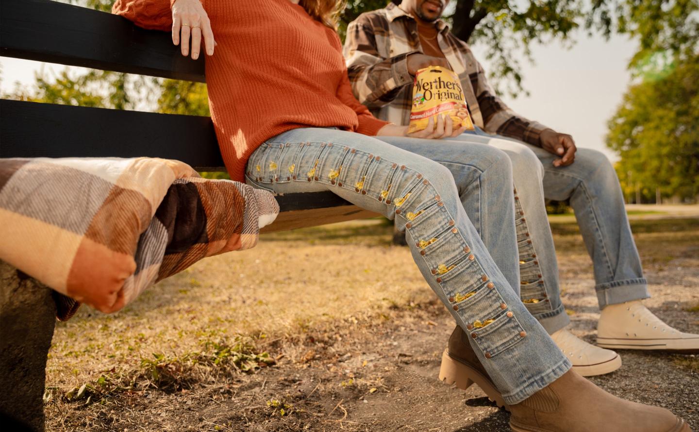 Werther’s Candy introduces jeans with 30 pockets, which can hold one caramel each