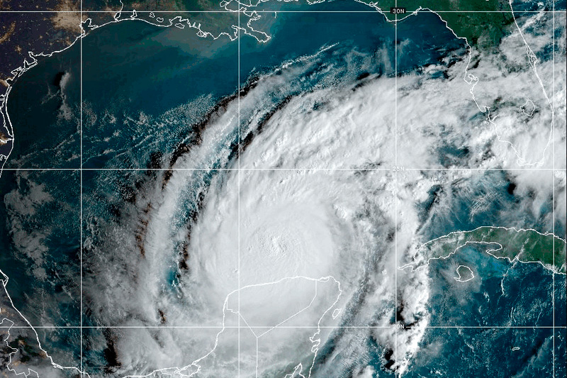 Hurricane Milton approaching Florida.