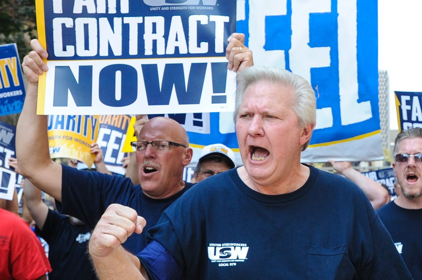 David McCall, the international president of the United Steelworkers, is pictured at a 2015 rally in Pittsburgh, PA.