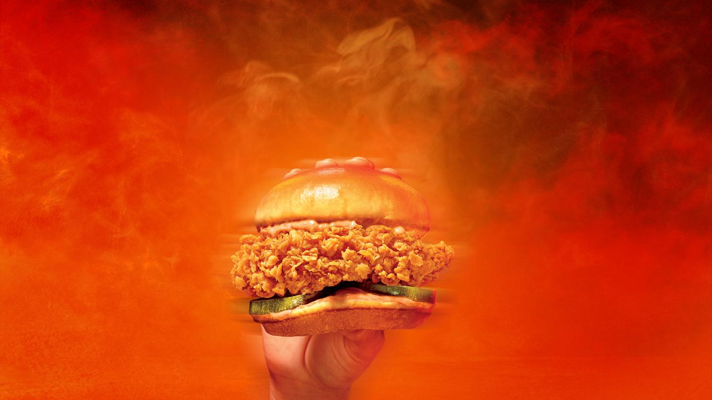 Popeyes' Ghost Pepper Chicken Sandwich . 