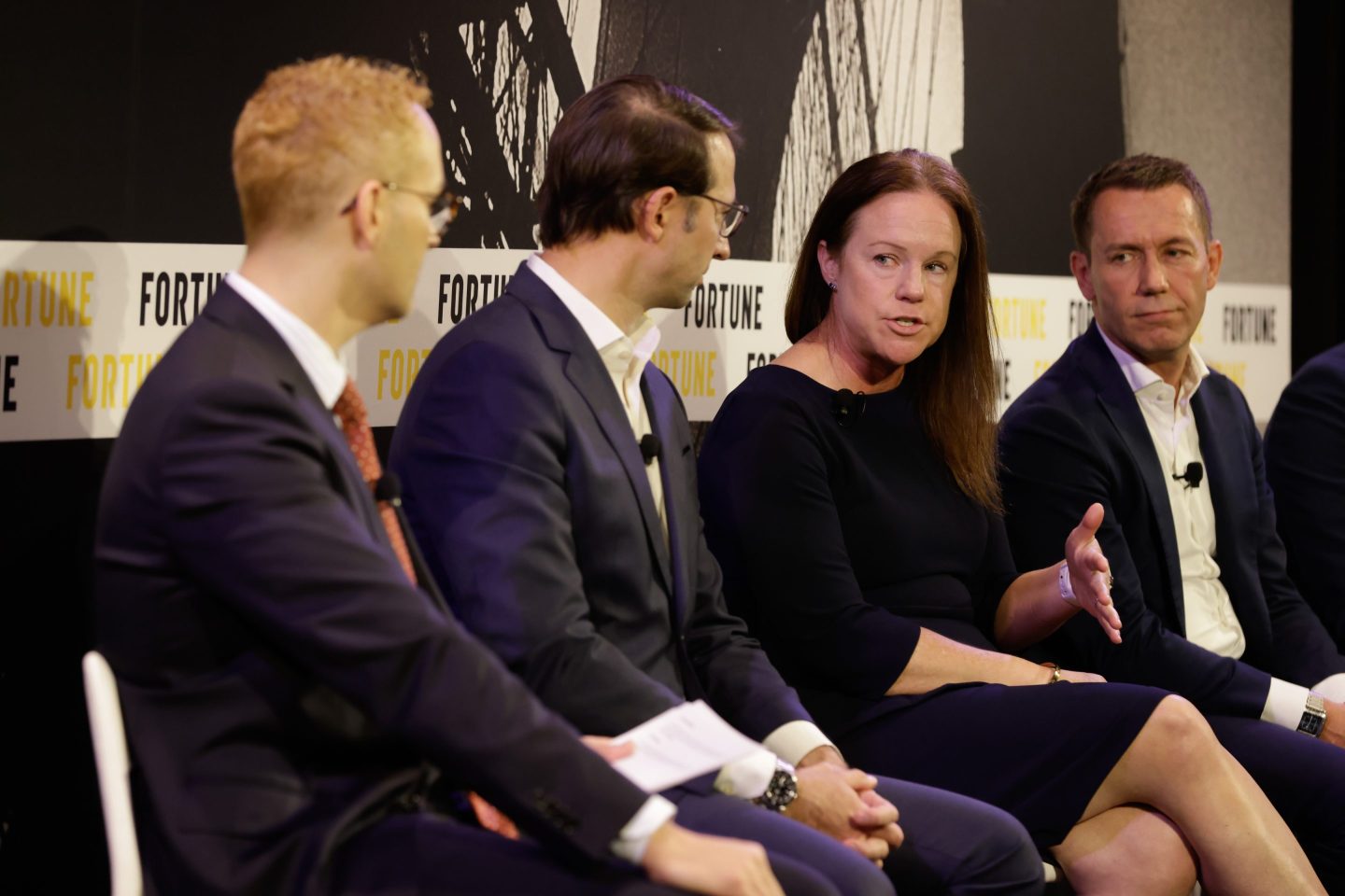 Fortune Global Forum 2024 Tuesday, November 12, 2024 New York, NY 12:05 PM – 1:20 PM LUNCH STRATEGY SESSIONS PIONEERING TECH THAT DELIVERS NEXT-GEN SOLUTIONS As technology advances, the need to bring new classes of products to customers in both agile and innovative ways becomes crucial. Escalating trade tensions, climate change, geopolitical turmoil, and labor disputes are also throwing traditional commercialization models into disarray. These conflicts are, in turn, putting pressure on production lines, supply chains, and infrastructure, with domino effects across industries and borders. To remain competitive, business leaders must navigate these new complexities in order to deliver everything from life-saving medications to consumer products on time–and at scale. In this session, we’ll learn how some companies have been able to deliver next gen solutions while meeting the demands of a changing marketplace. Presented by Novartis Discussion Leaders: Victor Bulto, President, U.S., Novartis Jennifer Nuckles, Chief Executive Officer, R-Zero Charles van der Steene, President, North America, Maersk Krish Venkataraman, President, Dataiku Moderator: Alex Wood Morton, Fortune Photograph by Michael O’Shea for Fortune