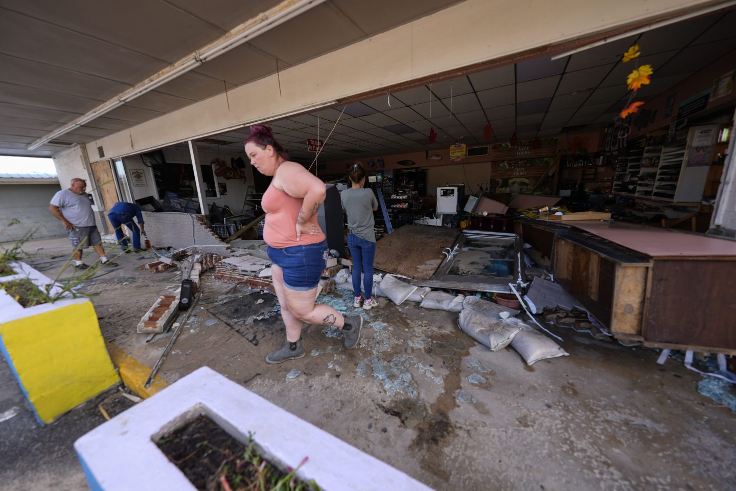 Aftermath of Hurricane Helene in Cedar Key, Fla., on Sept. 27.