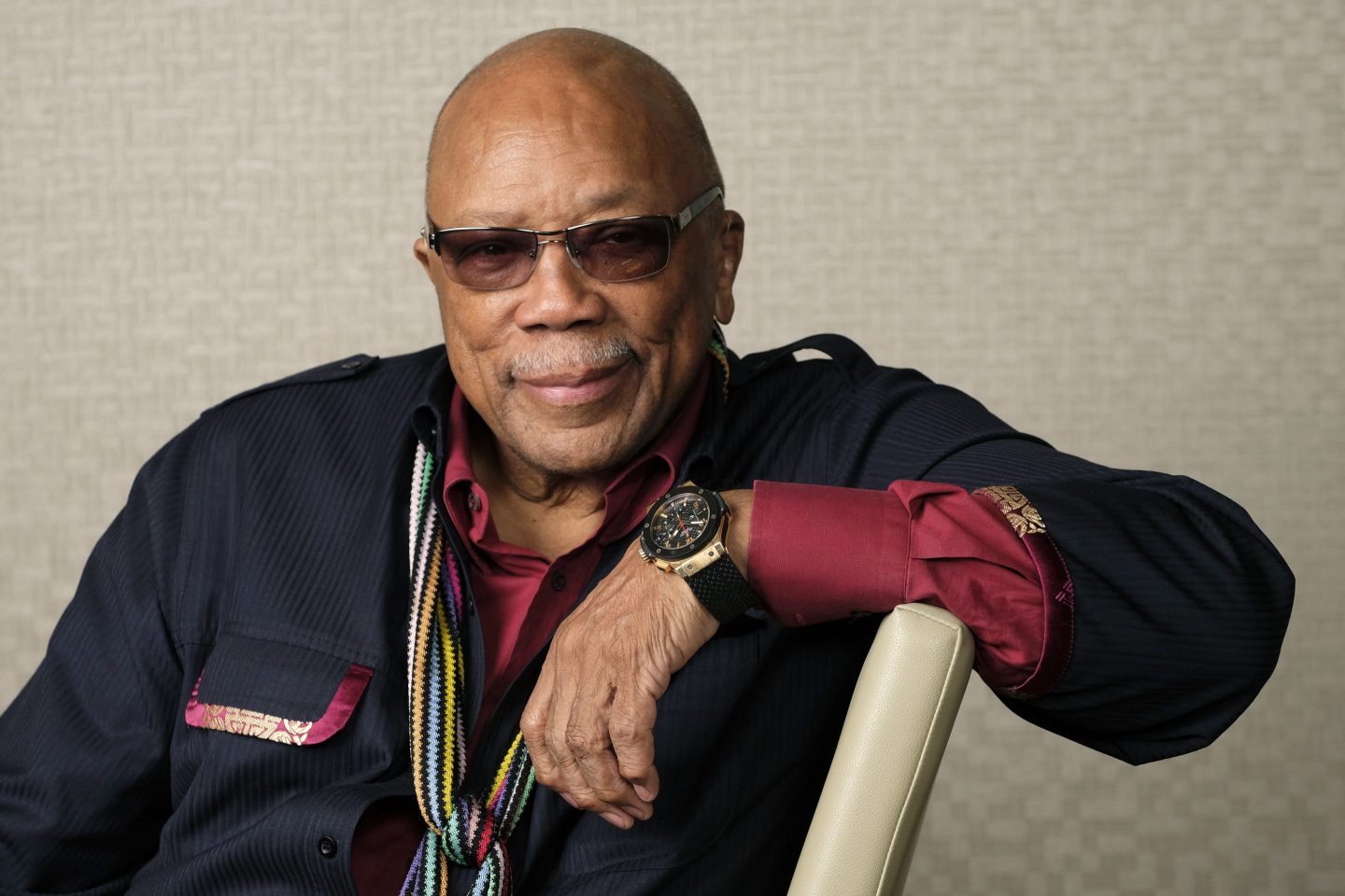 Music producer Quincy Jones poses for a portrait to promote his documentary "Quincy" during the Toronto Film Festival on Sept. 7, 2018, in Toronto.
