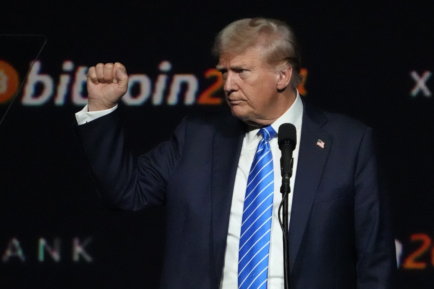 President-elect Donald Trump speaks at the Bitcoin 2024 Conference on July 27, 2024, in Nashville.