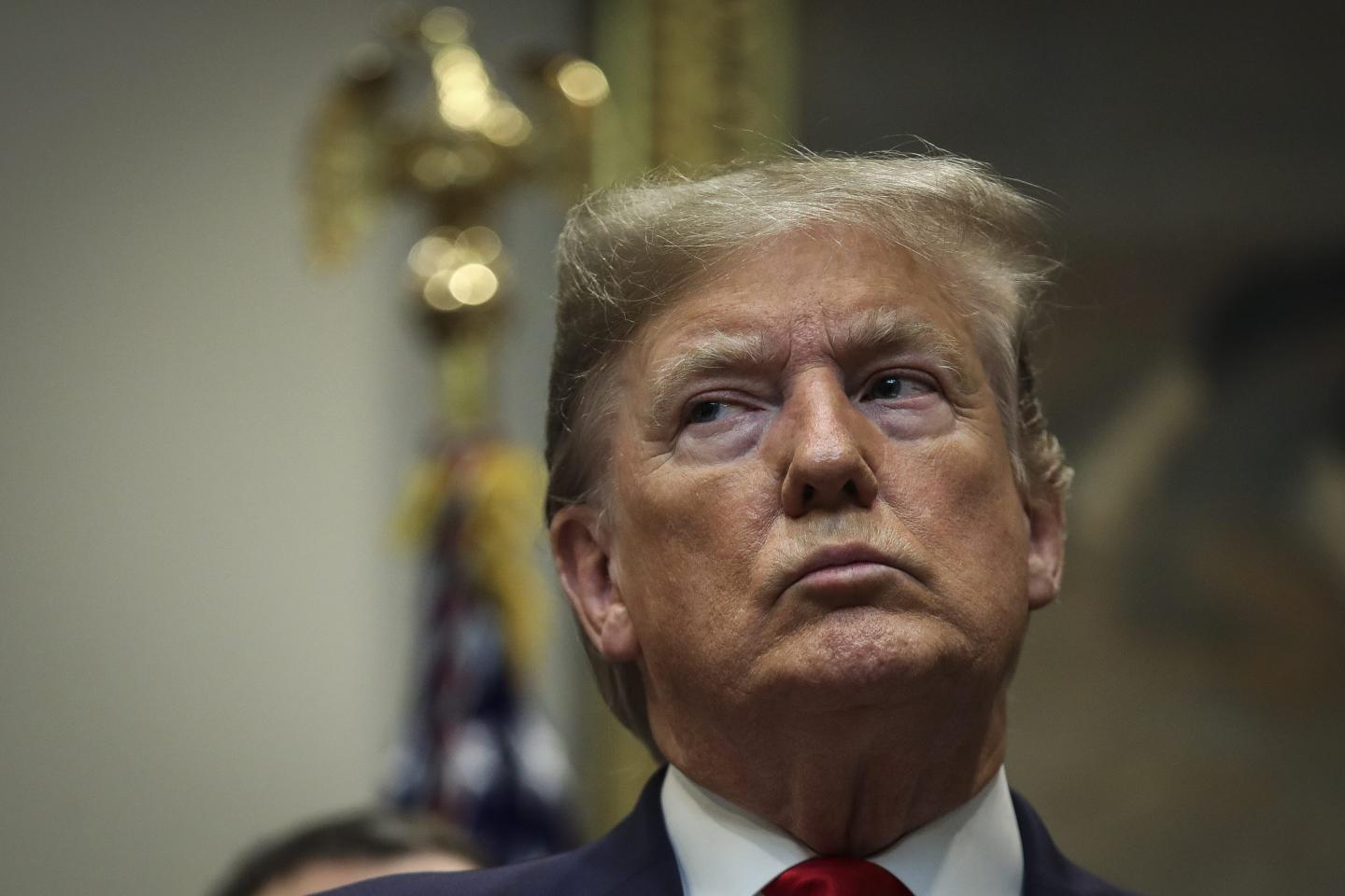 Donald Trump frowning