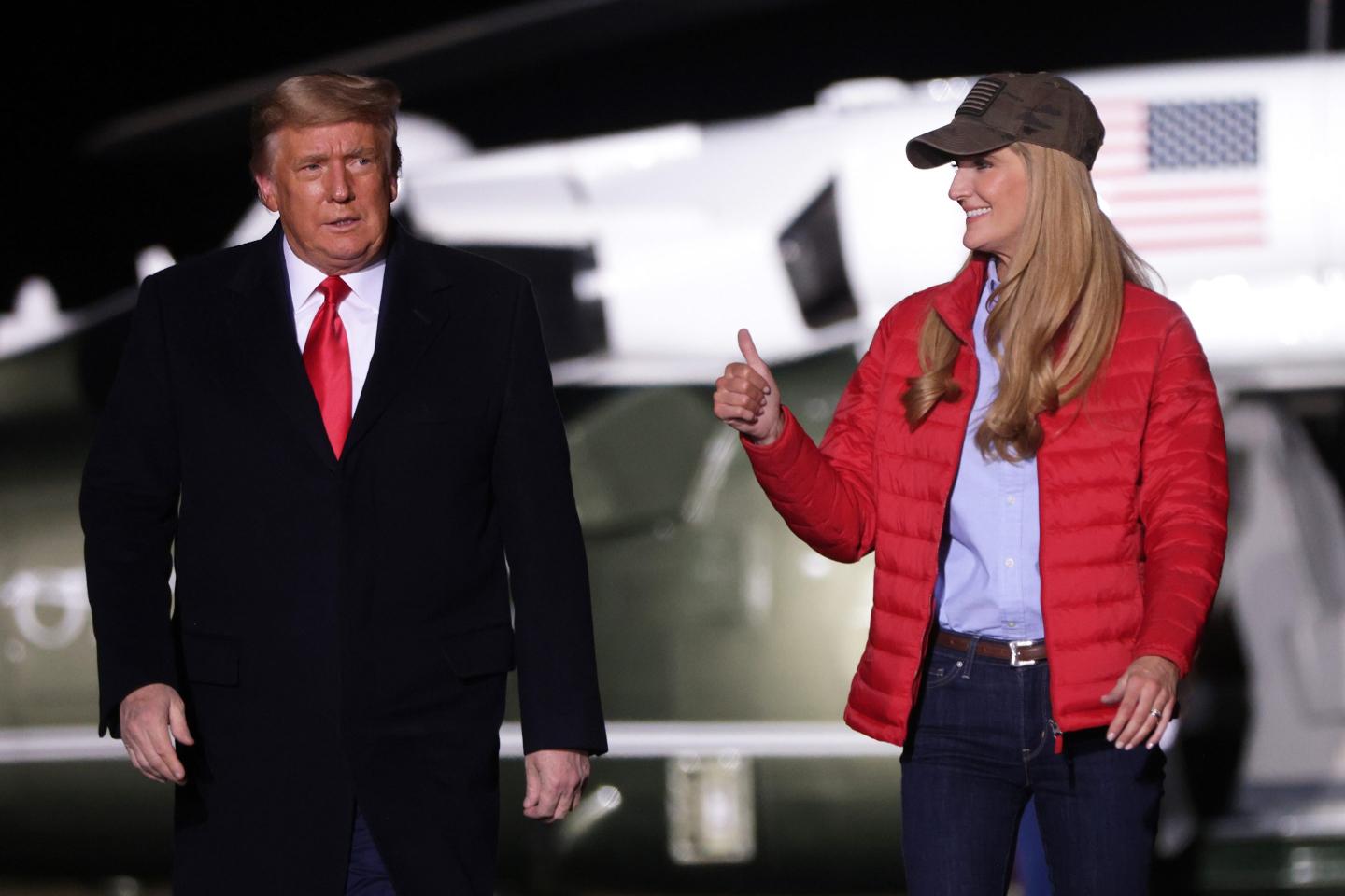 President-elect Donald Trump and former Georgia Senator Kelly Loeffler