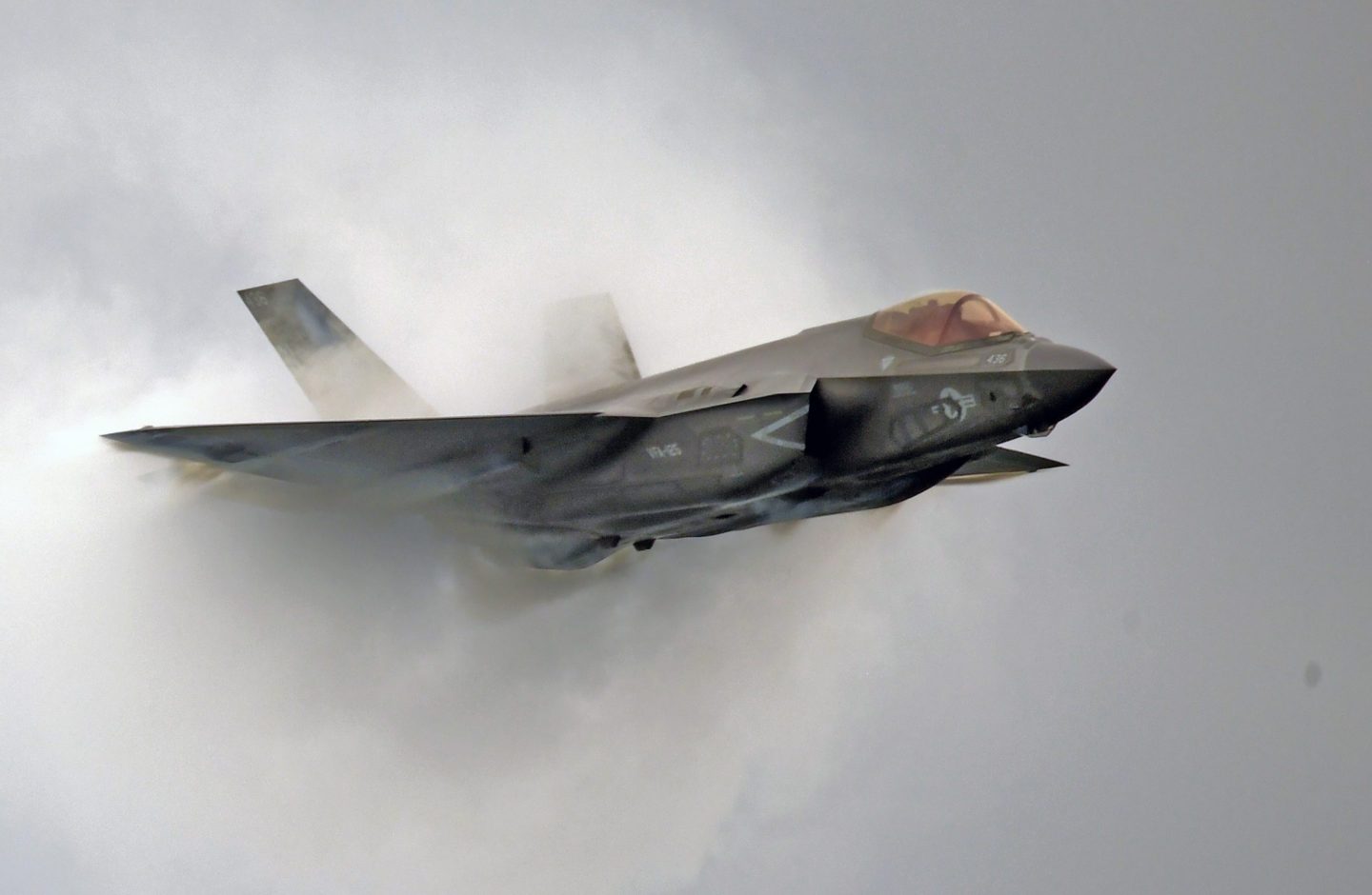 A U.S. Navy F-35 at the Pacific Airshow in Huntington Beach, Calif., on Sept. 29, 2023.