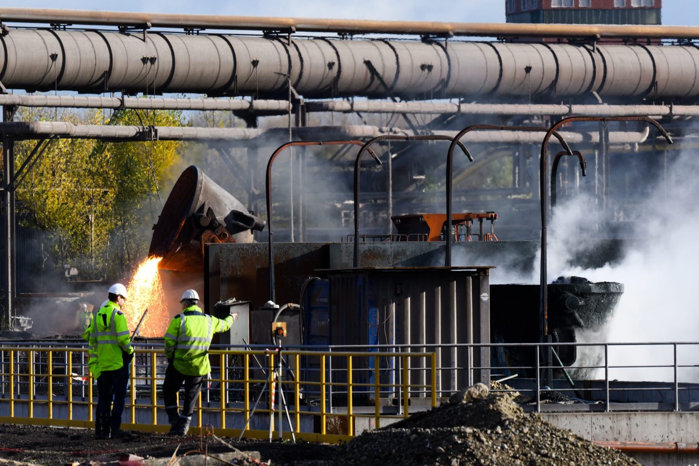 A low-CO2 steelmaking project in Germany. Steel is among the "big four" industrial materials that are difficult to abate.