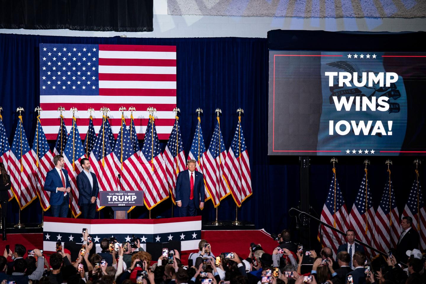 Donald Trump on stage