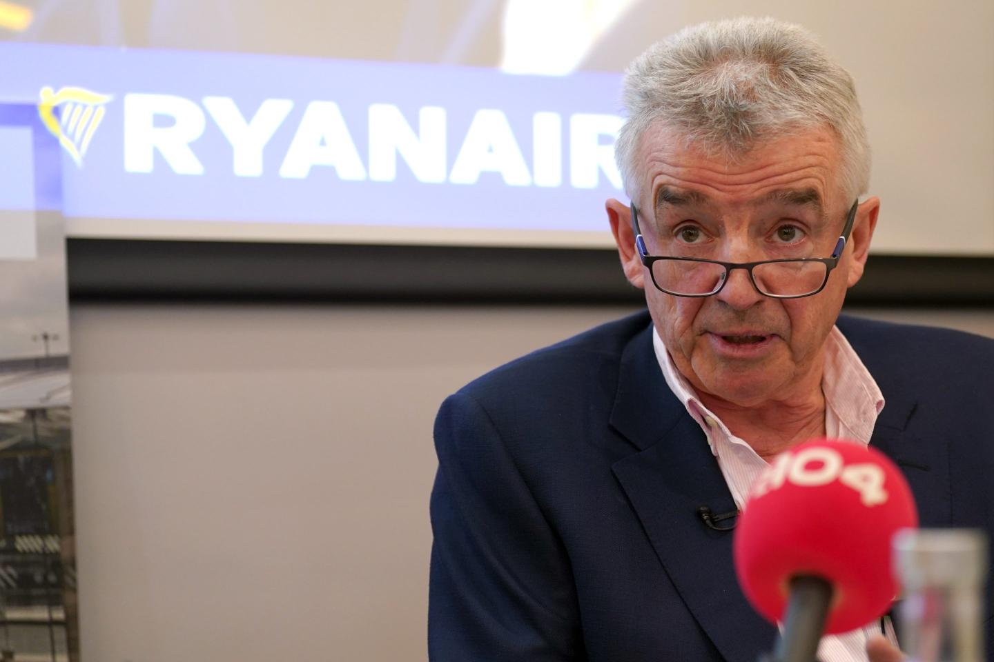 Ryanair chief executive Michael O'Leary speaking during a press conference at the Spencer Hotel in Dublin, to announce the airline's summer schedule.
