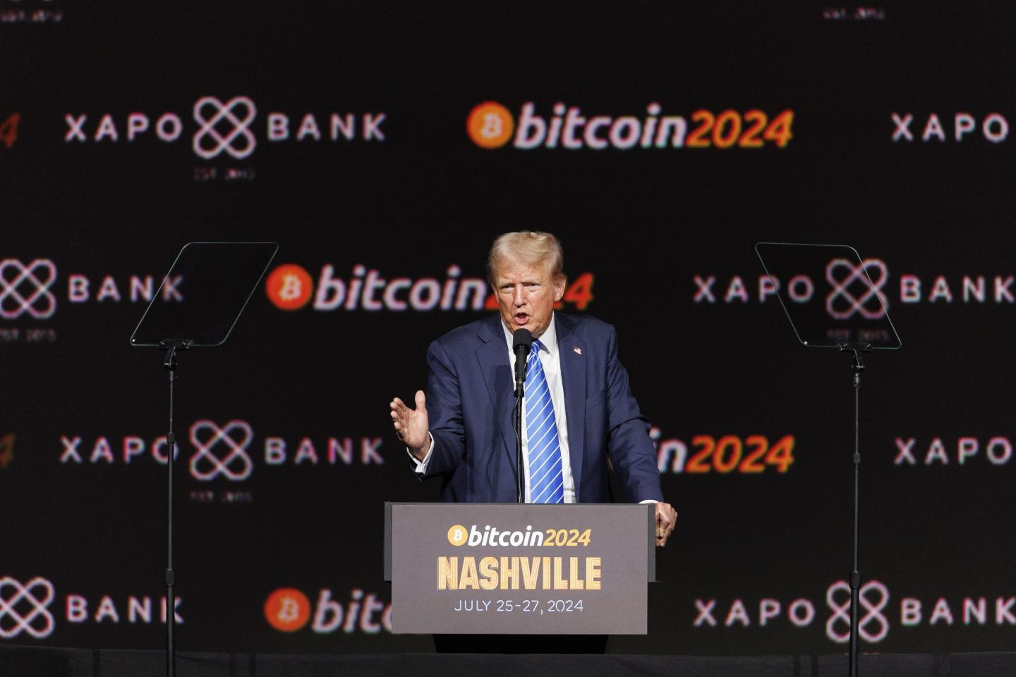 Trump at podium
