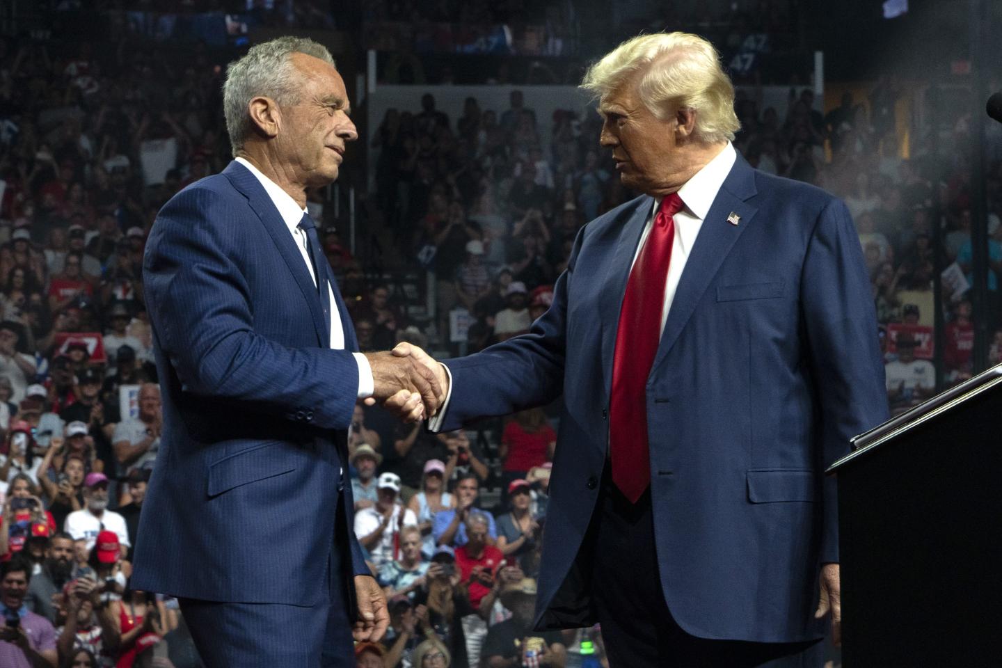 RFK Jr. is pictured with a McDonald’s burger as Trump Jr. says ‘Make America Healthy Again starts TOMORROW’