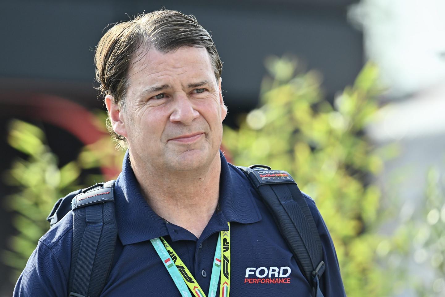 Jim Farley of USA and CEO of Ford Motor Company during qualifying ahead of the F1 Grand Prix of Italy at Autodromo Nazionale Monza on August 31, 2024 in Monza, Italy