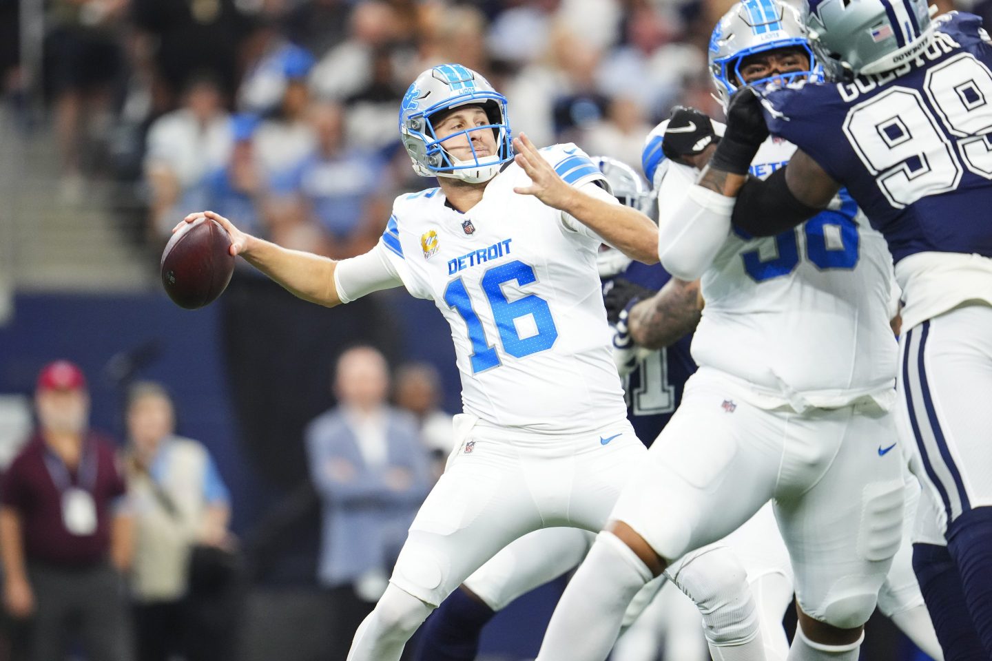 Jared Goff and the Lions highlight Sunday's games. 