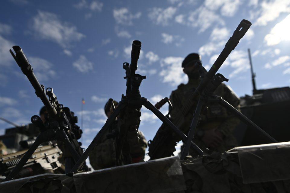NATO tactical training in Cincu, Romania.