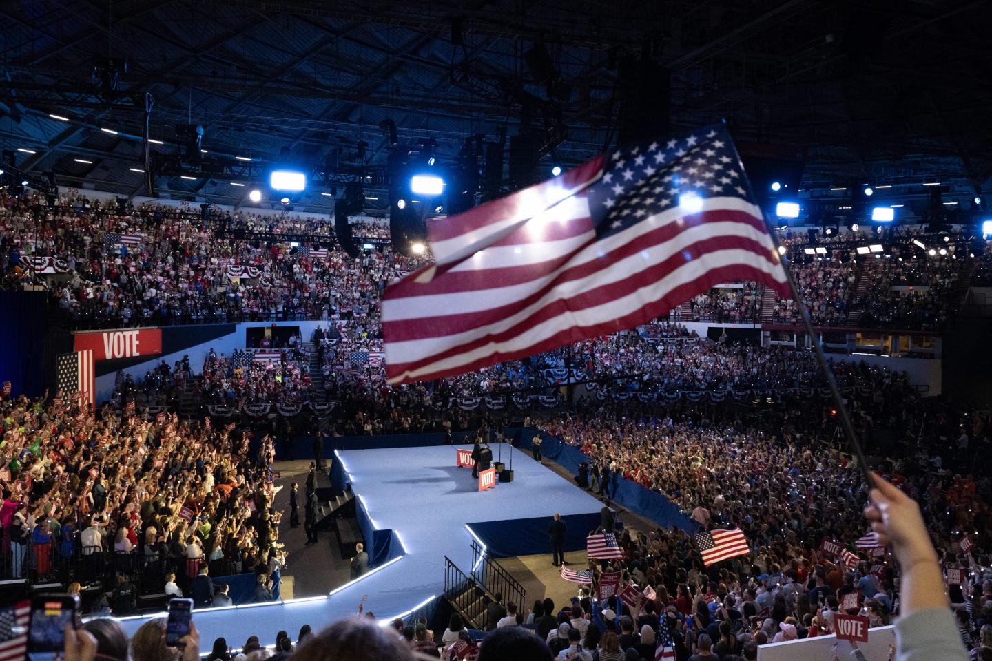 Kamala Harris at a rally