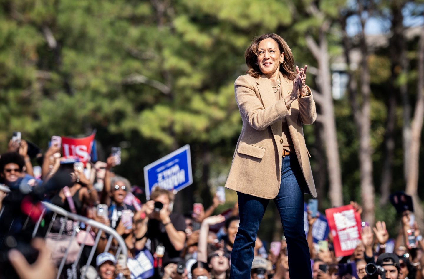 Kamala Harris at a rally