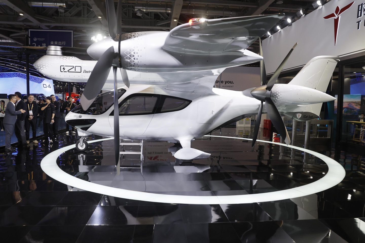 E20 tilt-rotor electric vertical takeoff and landing (eVTOL) aircraft developed by Shanghai TCab Technology