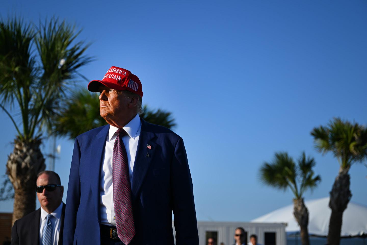 Trump in a MAGA hat