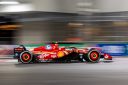 Carlos Sainz (55) of Spain and team Scuderia Ferrari drives to a 3rd placed finish during the F1 Heineken Silver Las Vegas Grand Prix
