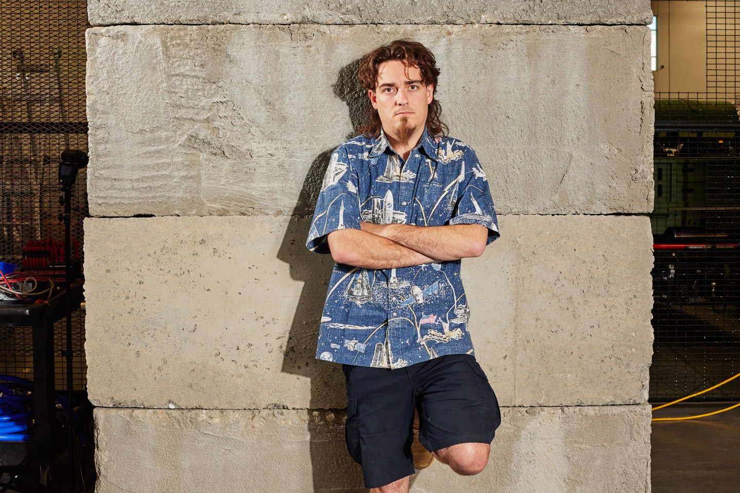 Anduril founder Palmer Luckey photographed at Anduril's factory in Santa Ana, California on Nov. 6, 2024.