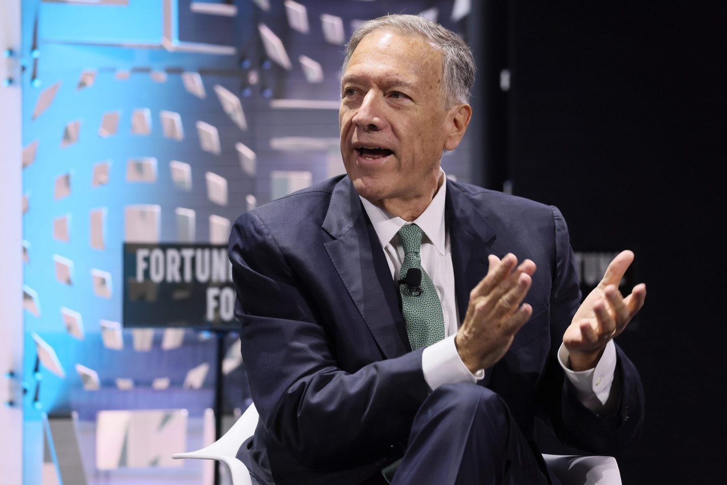 Mike Pompeo, U.S. Secretary of State and Director, Central Intelligence Agency speaks onstage during Fortune’s Global Forum in New York City on America and the new global order on November 11, 2024 in New York City.