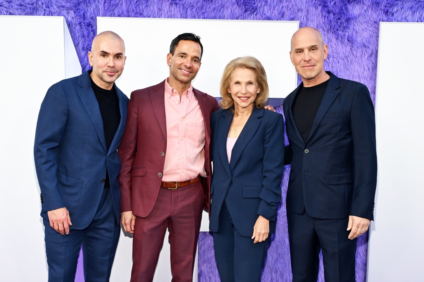 Shari Redstone poses with the three CEOs of Paramount Global