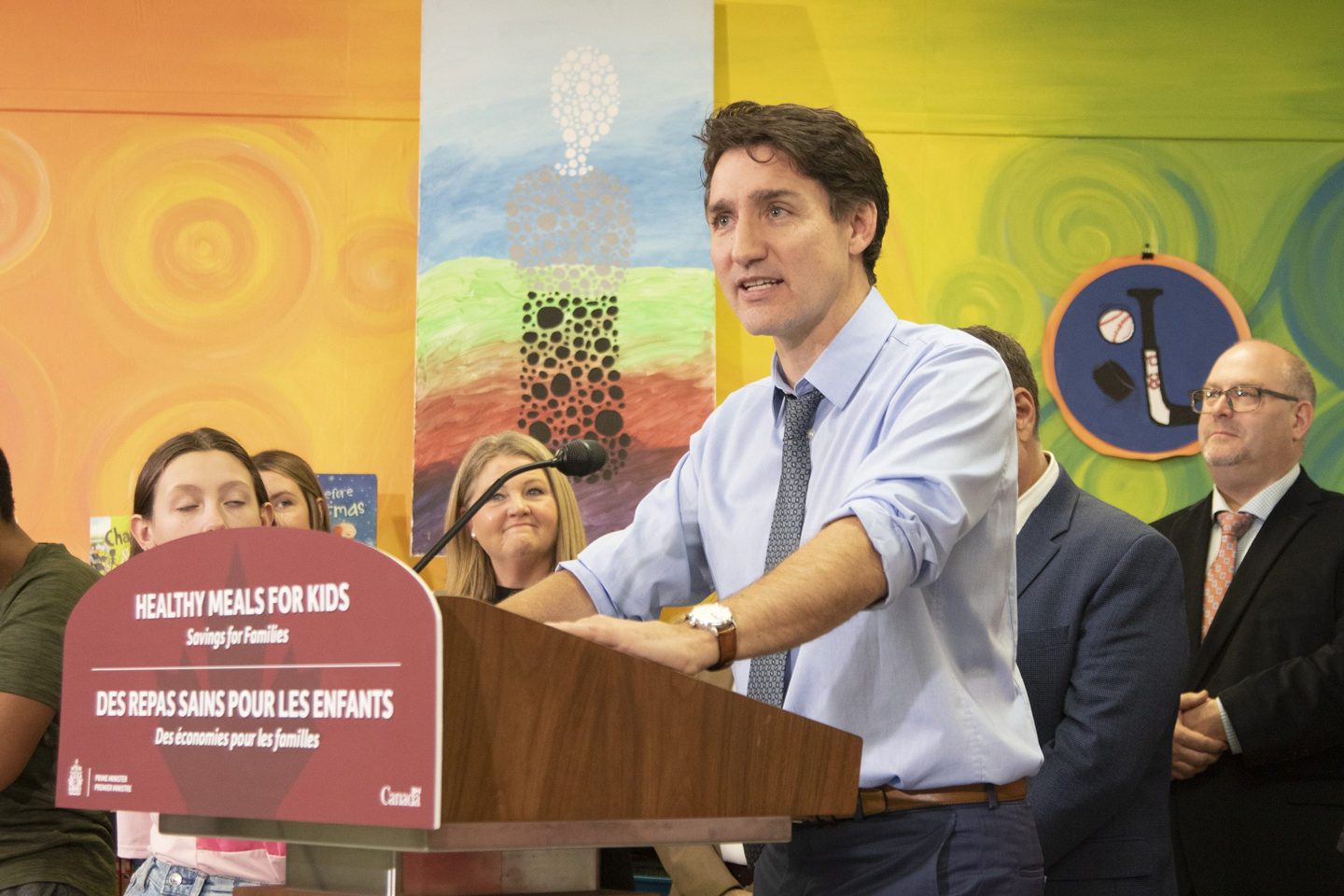 Canada Prime Minister Justin Trudeau speaks at an event in Mount Stewart, Prince Edward Island, Canada, on Nov. 29, 2024.