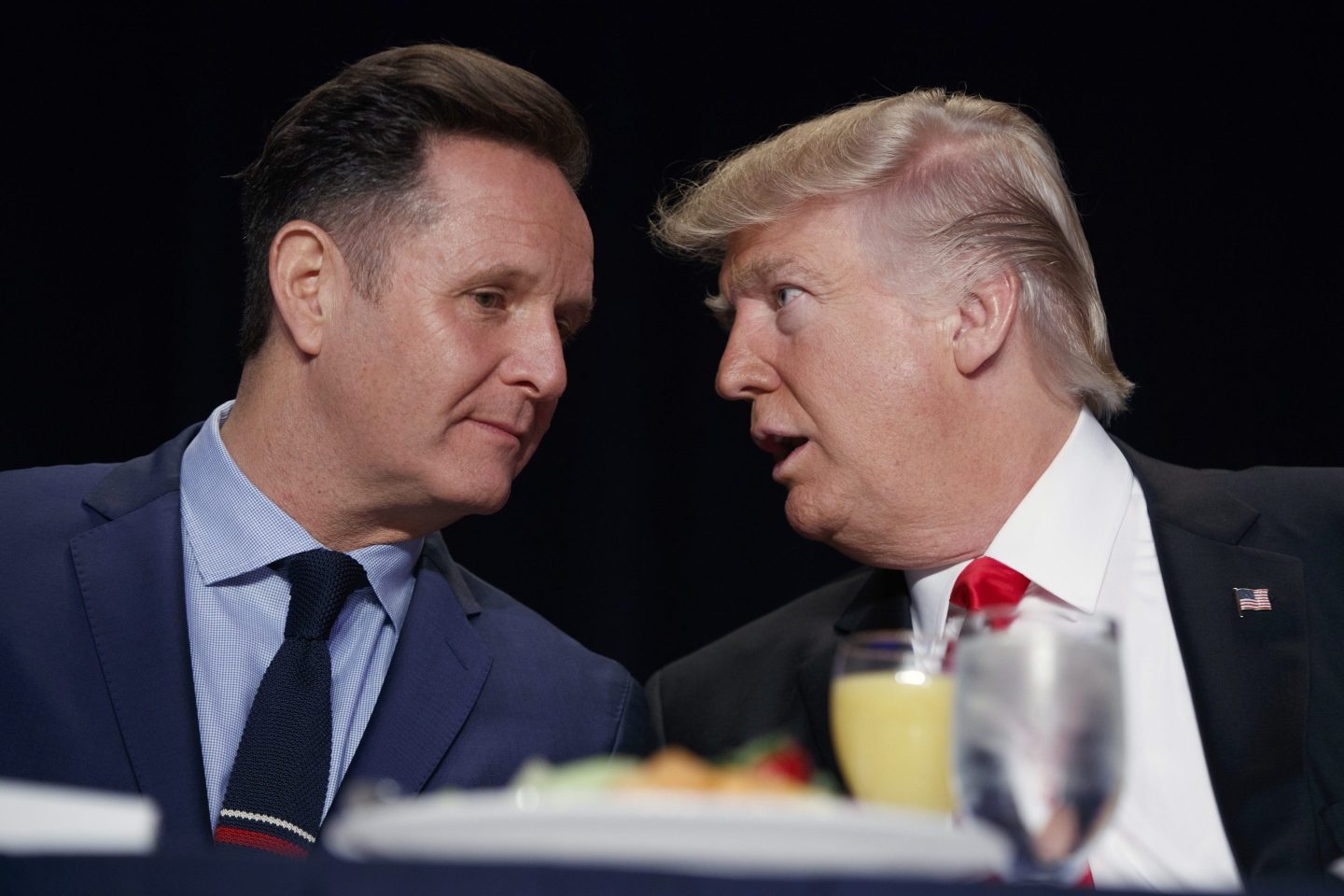 Donald Trump with television producer Mark Burnett in 2017.