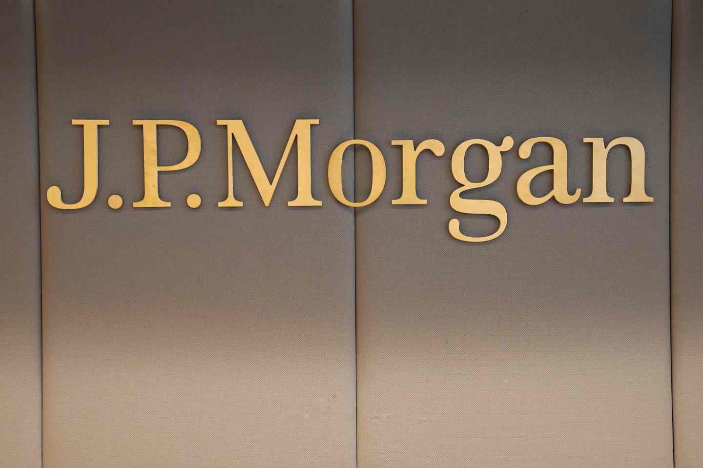 The logo of JP Morgan bank is pictured at the new French headquarters of the bank on June 29, 2021 in Paris. The CEO of JPMorgan Chase's consumer & community banking division sounded optimistic in a talk at the Conrad Hotel in New York, but reserved some worries about three bank regulations.