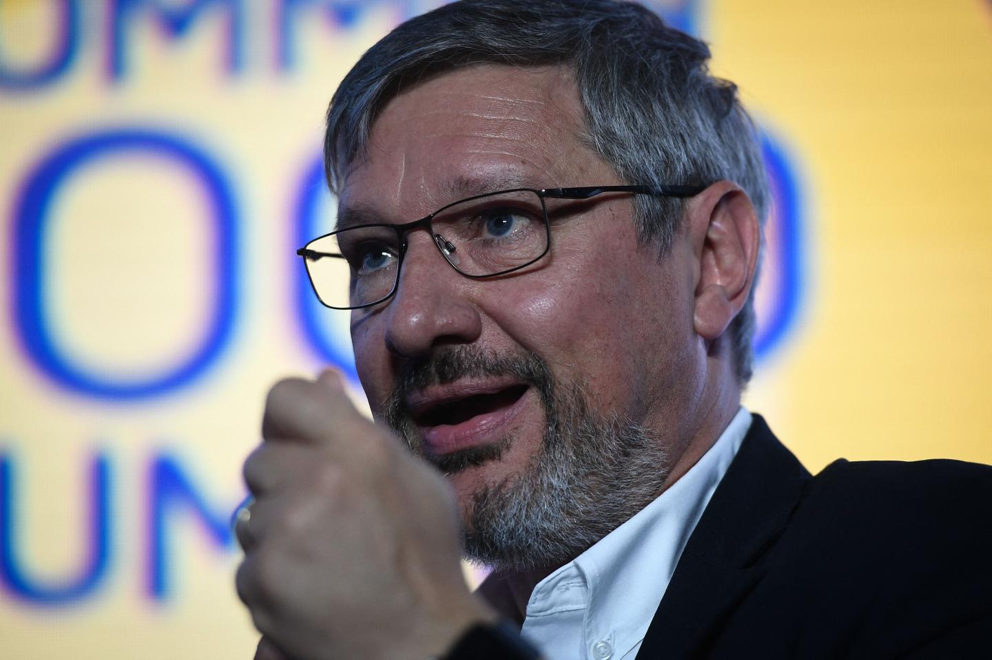 A photo of ExxonMobil Europe President Philippe Ducom speaks during the Common Good summit at Universite Toulouse 1 Capitole in Toulouse, southern France, on May 19, 2022. (Photo by Valentine CHAPUIS / AFP) (Photo by VALENTINE CHAPUIS/AFP via Getty Images)