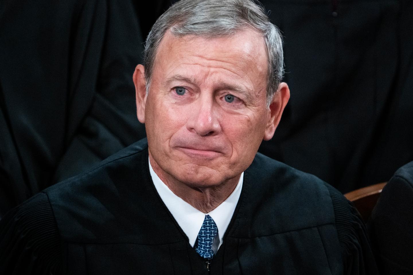 Supreme Court Chief Justice John Roberts at President Joe Biden's State of the Union address at the U.S. Capitol on February 7, 2023. (Photo: Tom Williams/CQ-Roll Call/Getty Images)