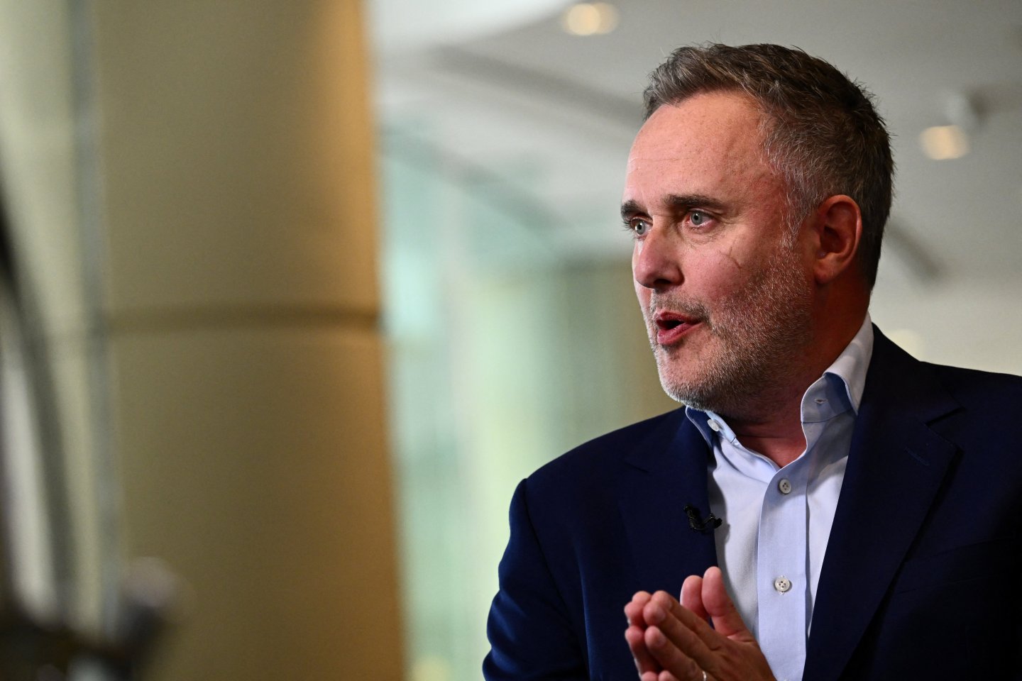 Robin Vince, President and CEO of BNY spoke with Goldman Sachs at their annual financial conference in New York. Here he speaks during the Milken Institute Global Conference in Beverly Hills, California, on May 1, 2023.