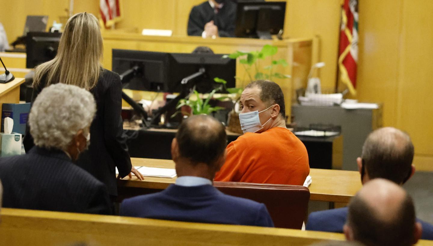 Attorney Paula Canny, left, and Nima Momeni, right, in court
