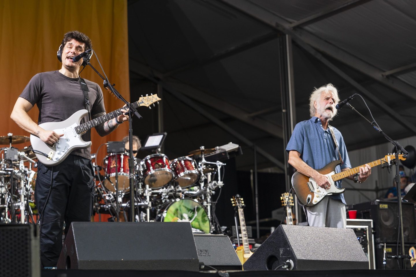 John Mayer (left) and Bob Weir of Dead and Company performing in New Orleans last year.