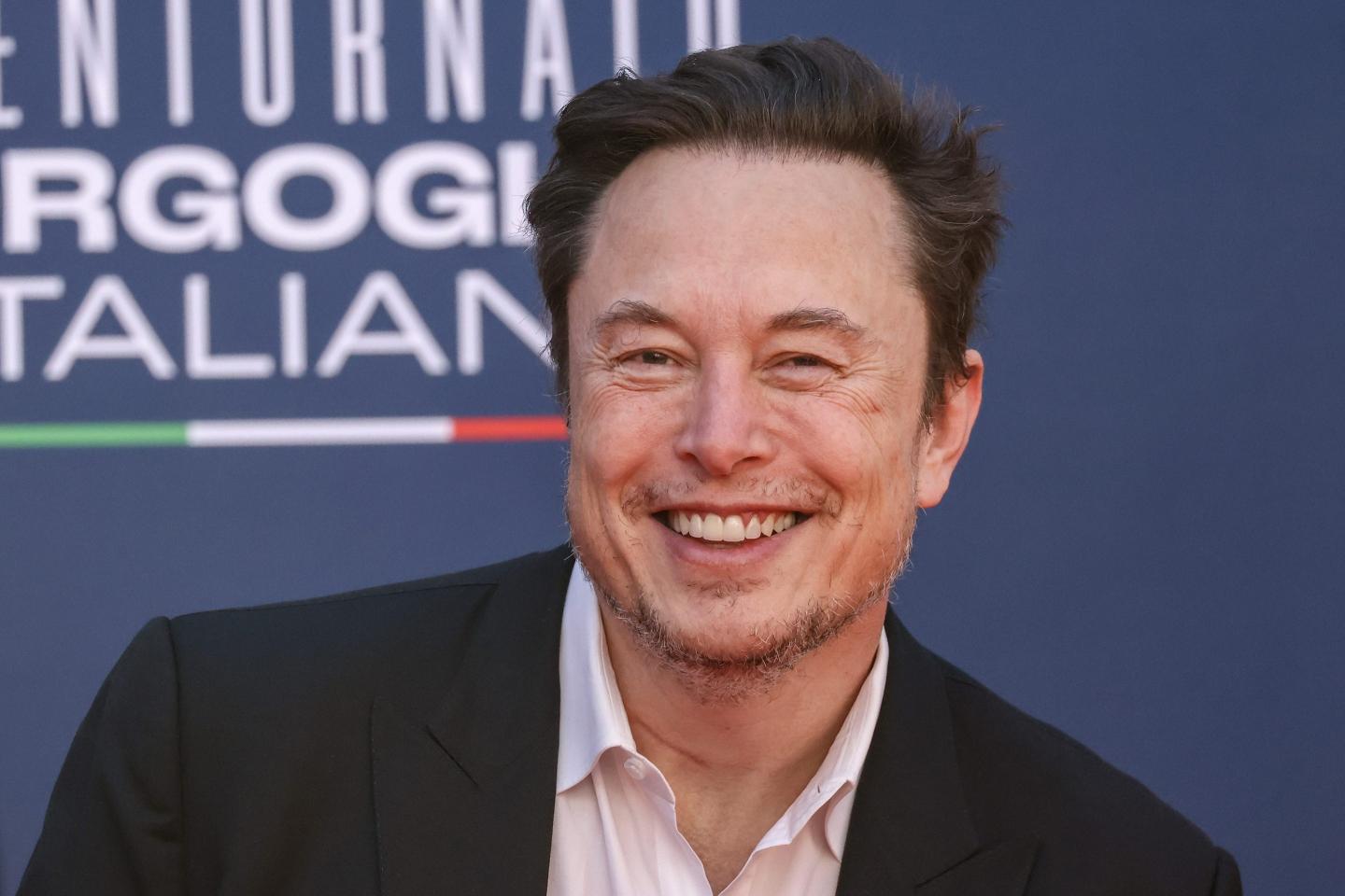 Tesla CEO Elon Musk attends the Atreju convention in Rome, an annual event organized by Giorgia Meloni's Brothers of Italy party.
