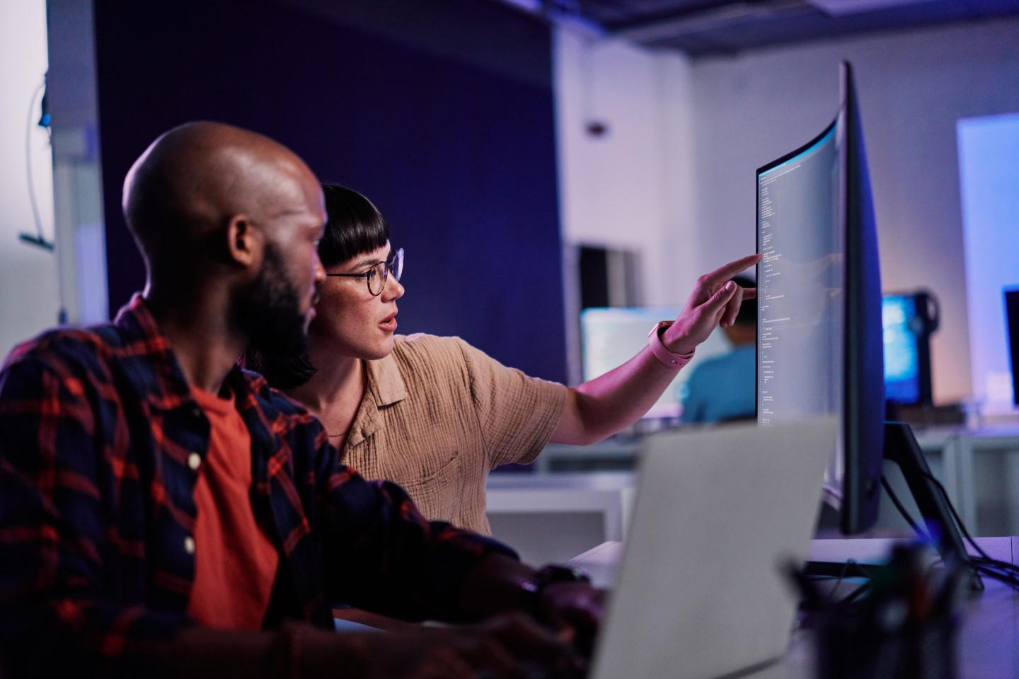 Employees use AI at work.