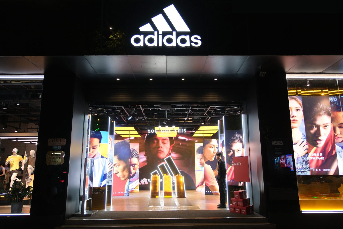 large Adidas retail stor