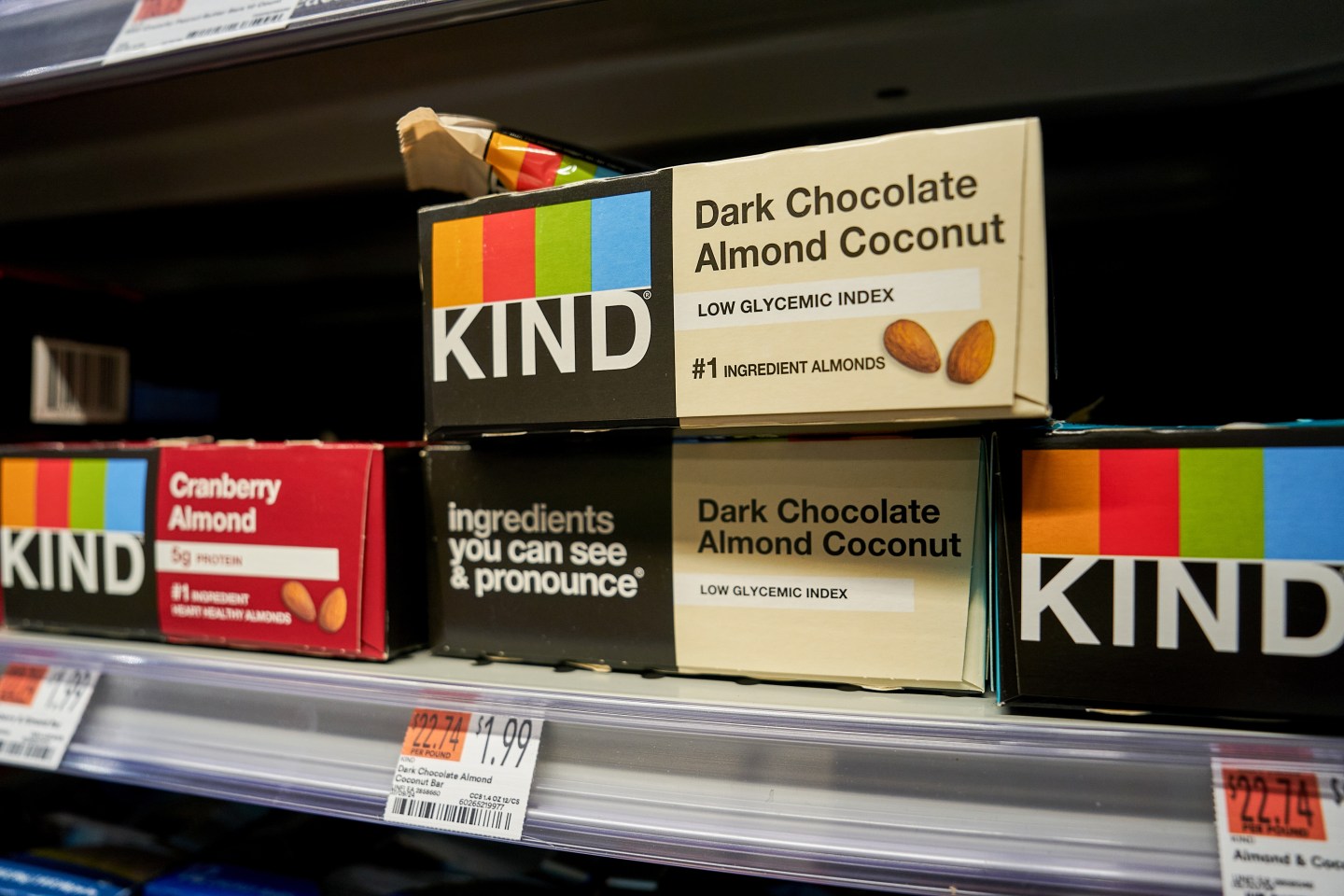 KIND bars on a store shelf