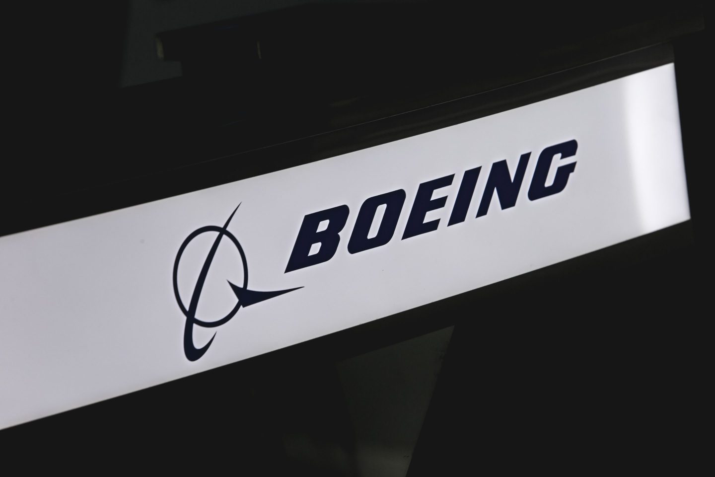 The Boeing brand is on display in the exhibition hall during the Bali International Airshow 2024 at Ngurah Rai International Airport in Kuta, Bali, Indonesia, on September 19, 2024.