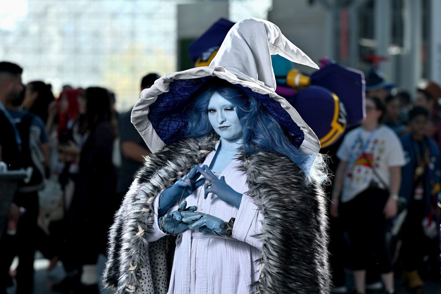 A cosplayer poses as Ranni the Witch from Elden Ring during New York Comic Con 2024 at The Jacob K. Javits Convention Center on Oct. 20, 2024 in New York City.