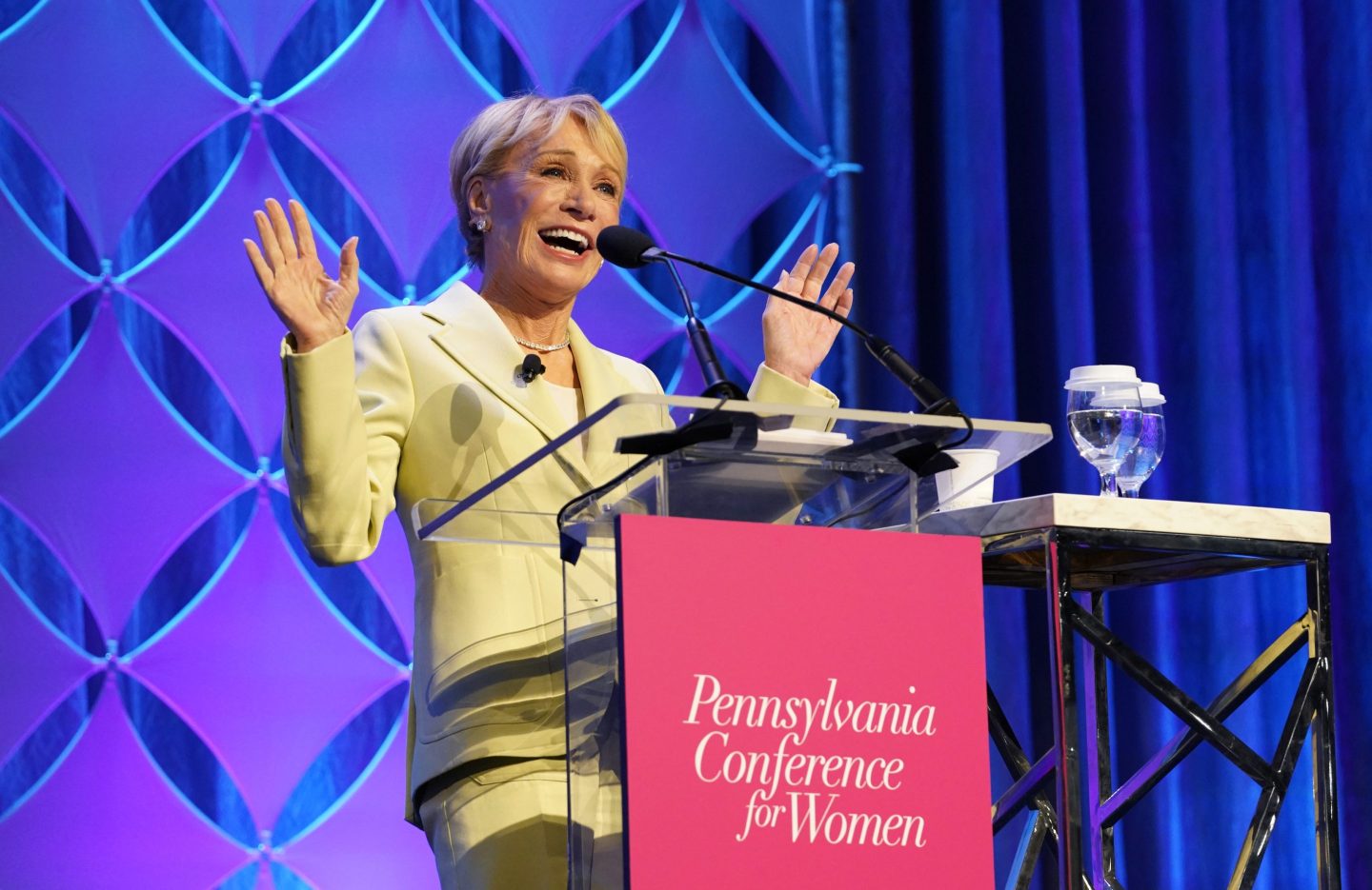 Barbara Corcoran on stage during 2024 Pennsylvania Conference For Women at Pennsylvania Convention Center on November 07, 2024 in Philadelphia, Pennsylvania.